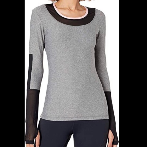 Mesh Long Sleeve Workout Top